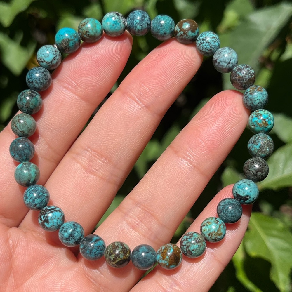 7mm‎ Stretchable Turquoise bracelet